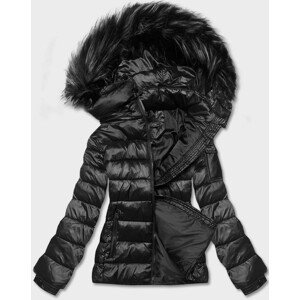 Krátka čierna dámska zimná bunda (YP-20129-1) černá XXL (44)
