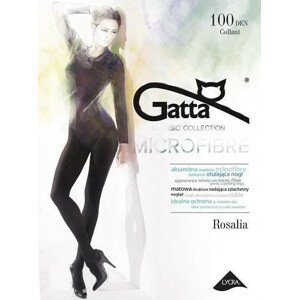 Pančuchové nohavice Gatta Rosalia 100 den 5-XL grafit/dek.šedá 5-XL