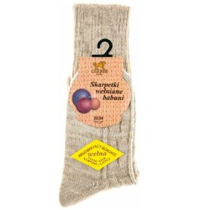 Babičkine vlnené ponožky 1012 černá 39-42
