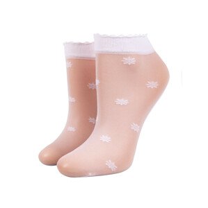 Yoclub Dievčenské ponožky so vzorom 20 Deň 2-Pack SKA-0080G-A520 White UNI