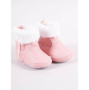 Yoclub Dievčenské topánky na suchý zips OBO-0185G-0500 Pink 0-6 měsíců