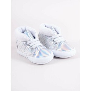 Yoclub Detské dievčenské topánky OBO-0191G-4500 Silver 0-6 měsíců