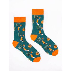 Yoclub Bavlnené ponožky Vzory Farby SKA-0054F-H300 Zelená 43-46