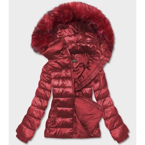 Krátka červená dámska zimná bunda (YP-20129-8) Červená S (36)