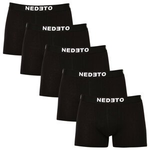 5PACK pánske boxerky Nedeto čierne (5NDTB001-brand) L