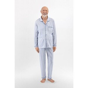 Pánske pyžamo 410 ADAM bílá a modrá L