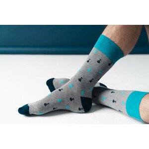 Kravaty ponožky 051-135 Melange Grey - Viac 39/42