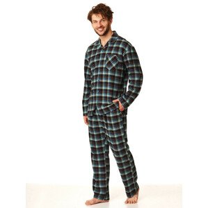 Pánske pyžamo Key MNS 431 B22 M-2XL GREEN-GRID L