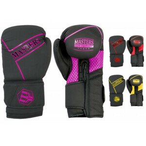 Boxerské rukavice RPU-BLACK 012325-0210 - Masters černá a růžová+10 oz