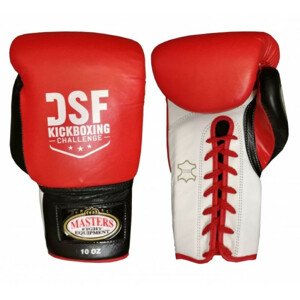 Boxerské rukavice DSF 10 oz so šnurovaním 01DSF-02 - Masters Červená