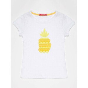 Dievčenské tričko TY TS 6896.40 biele a žlté - FPrice 98
