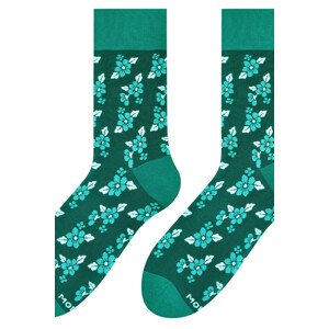 Pánske ponožky MORE 051 zelená-kvety - More 43-46