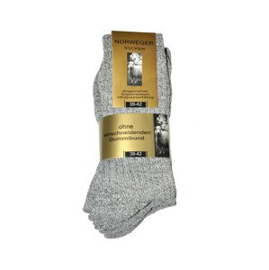 Pánske ponožky WiK Norweger Wolle 3páry - 20110 - Gemini 39-42 šedá s bílou