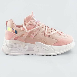 Ružové dámske sneakersy s dvojitými šnúrkami (7001) Růžová XL (42)