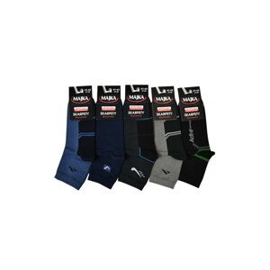 Pánske ponožky - vzor, komplet = 5 párov BARVA SMĚSI TMAVÁ 41-43