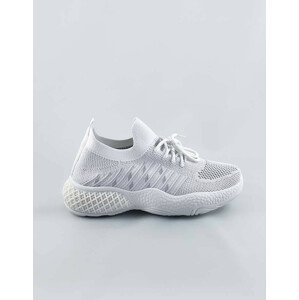 Biele azúrové dámske sneakersy (JY21-2) biały ONE SIZE