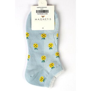 Dámske vzorované ponožky - Ananás modrá UNI