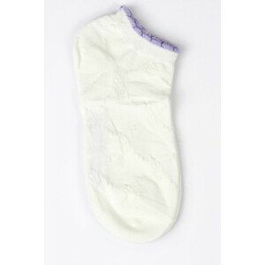 Dámske azúrové ponožky - Lemovka bianco UNI