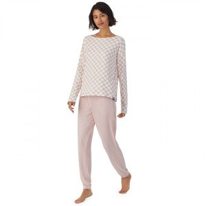 Dámske pyžamo YI2922608 ružová/biela - DKNY S růžovo-bílá