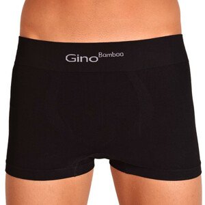 Pánske boxerky Gino bambusové bezšvíkové čierne (53004) XL