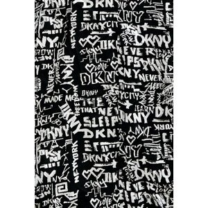 Dámská dlouhá noční košile s ramínky YI3622629 002 černá-potisk - DKNY