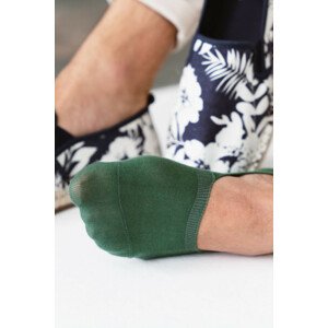 Pánske bavlnené ponožky so silikónom 058 zelená 44-46