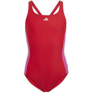 Dievčenské jednodielne plavky 3 Stripes Jr IC4727 - Adidas 164 cm