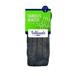 Pánske zimné ponožky BAMBUS WINTER SOCKS - BELLINDA 43-46 černá