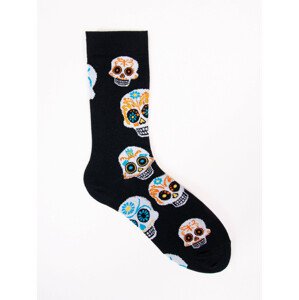 Yoclub Bavlnené ponožky Vzory Farby SKA-0054F-E300 Čierna 43-46