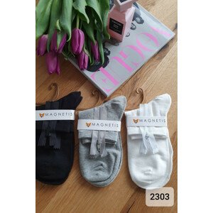 Dámske ponožky so zipsom 2303 bianco UNI