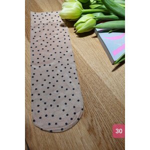Dámske vzorované ponožky 30 béžová UNI