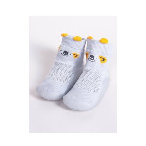 Chlapčenské ponožky YO! OBO-0172 Boy 20-24 světle šedá 24