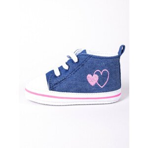 Dievčenská obuv YO! OBO-0214 Girl 0-12 mesiacov džínovina 0-6 měsíců