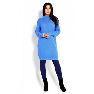 Dámsky dlhý sveter 40009 - PeeKaBoo UNI jeans-modrá