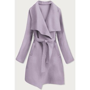 Fialový minimalistický dámsky kabát (747ART) fialová ONE SIZE