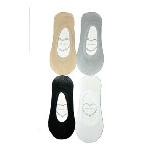 Dámske ponožky baleríny 01 silikón - Magnetis 36-40 bílá
