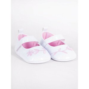 Yoclub Detské dievčenské topánky OBO-0203G-0100 White 0-6 měsíců