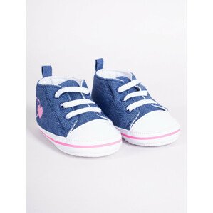 Yoclub Detské dievčenské topánky OBO-0214G-1800 Denim 0-6 měsíců
