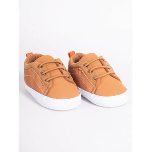 Yoclub Detské chlapčenské topánky OBO-0217C-6800 Brown 0-6 měsíců