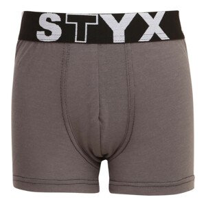 Detské boxerky Styx športové guma tmavo šedé (GJ1063) 12-14 let