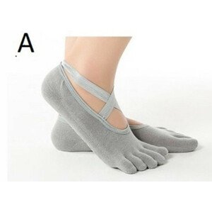 Prstové dámske ponožky na jogu šedá Univerzální