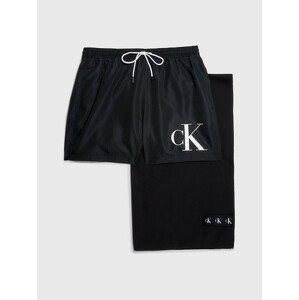 Darčekové balenie pánskych plaviek a uteráka KM0KM00849 BEH čierna - Calvin Klein M