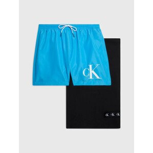 Darčekové balenie pánskych plaviek a uteráka KM0KM00849 BEH modrá - čierna - Calvin Klein L