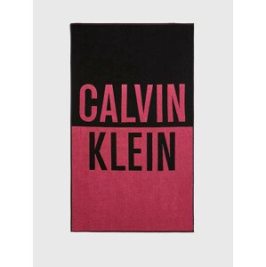 Plážová osuška KU0KU00104 BEH čierna - ružová - Calvin Klein one size