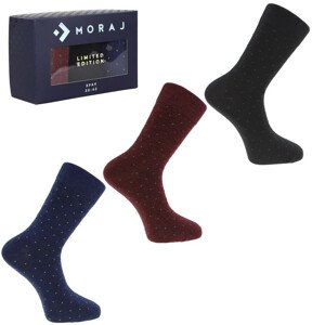 3pack pánskych ponožiek 4500023 s bodkami černá 43/45
