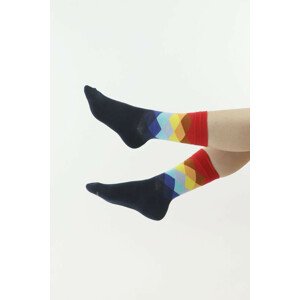 Elegantné ponožky Cube čierno-červené černá 43/45