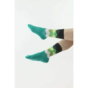 Ponožky Cube zelené s čiernym lemom zelená 39/42