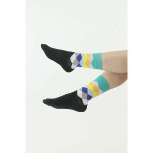 Ponožky Cube čierno-zelené černá 39/42