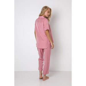Dámske pyžamo Aruelle Ruby Long kr/r XS-XL tmavý poudre XL