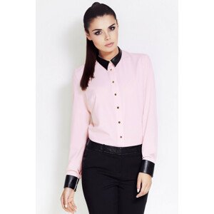 Dámska elegantná košeľa A50 model 25112 ružová - Awama M růžova